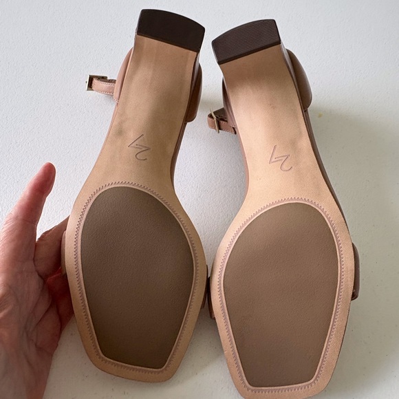 Naturalizer 27 Edit Iriss Ankle Strap Nude Dress Sandal Size 7.5W Leather Upper - Picture 8 of 10